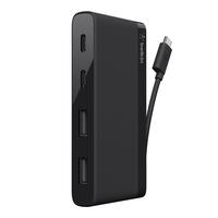 Хаб Belkin USB-C > 2xUSB-C/2xUSB-A, Travel, чорний