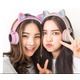 Bluetooth-гарнитура Hoco W27 Cat Ear Grey/Pink (W27GP)