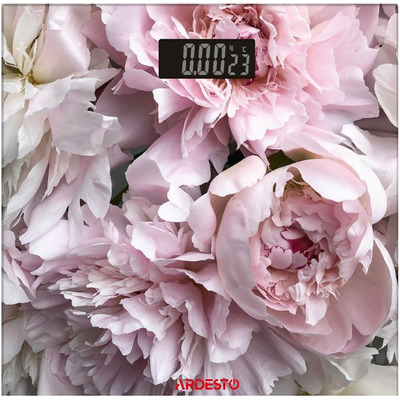 Весы Ardesto напольные Peonies, 150кг, AAAx2 в компл, стекло, многоцветные