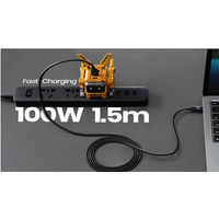 КабельUSB-C > USB-C заряджання/синхронізації GravaStar 1.5м, Type-C, 100w, чорний