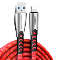 Кабель ColorWay USB - Lightning (M/M), 2.4А, 1м, Red (CW-CBUL010-RD)