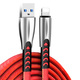 Кабель ColorWay USB - Lightning (M/M), 2.4 А, 1 м, Red (CW-CBUL010-RD)