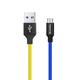 Кабель ColorWay USB - micro USB (M/M), 2.4 А, 1 м, Blue/Yellow (CW-CBUM052-BLY)