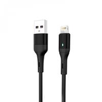 Кабель SkyDolphin S06L LED Smart Power USB - Lightning (M/M), 1 м, Black (USB-000554)