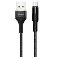 Кабель Usams US-SJ224 USB - micro USB, 1.2 м, Black (SJ224USB01)