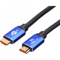 Кабель ATcom HDMI - HDMI V 2.1 (M/M), Real 8K 48Gbps, 5 м, черный/ синий (88855)