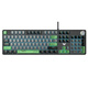 Клавіатура Aula Mechanical F2088 PRO Black/Gray, plus 9 Green keys KRGD blue (6948391234892)