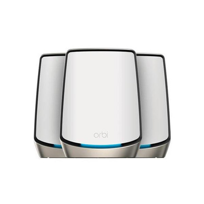 WiFi Mesh Система NETGEAR Orbi 860 Серия, Tri-band WiFi6, 6Gbps, Роутер+2 Сателлита, белый