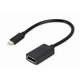 Адаптер USB Type-C Cablexpert - DisplayPort (M/F), 0.15 м, черный (A-CM-DPF-02)