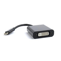 Адаптер Cablexpert USB Type-C - DVI (M/F), 0.15 м, чорний (A-CM-DVIF-01) 