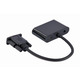 Адаптер VGA - HDMI+VGA (M/F), 0.15 м, Black (A-VGA-HDMI-02)