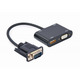 Адаптер VGA - HDMI+VGA (M/F), 0.15 м, Black (A-VGA-HDMI-02)