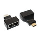 Адаптер Voltronic HDMI - 2хRJ-45 (M/F), Black (YT-SCPE HDMI/2P-30m720P/08516)