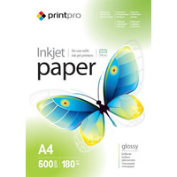 Фотобумага PrintPro глянцевая 180г/м2 A4 500л (PGE180500A4)