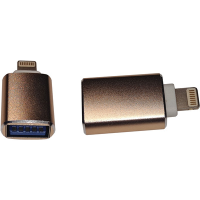 Перехідник OTG Lightning - USB 3.0 AF Gold