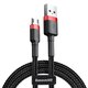 Кабель USB 2.0 AM-MicroUSB M, 2.0 м, 1.5A, черно-красный, (двусторонний) CAMKLF Baseus