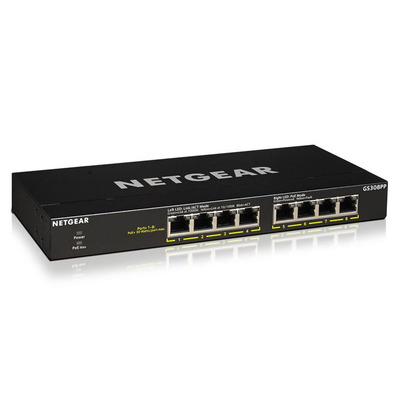 Комутатор NETGEAR GS308PP 8xGE PoE+ (83Вт), FlexPoE, некерований