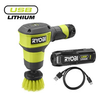 Щітка Ryobi RSCR4-120G акумуляторна 4В USB Lithium, акб 1х2Аг, d 5см, 300об/хв, IPX7, 0.55кг