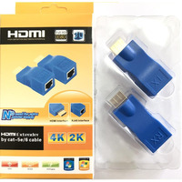 Удлинитель Atcom HDMI - RJ-45 (M/F), до 30 м, Blue (14369)