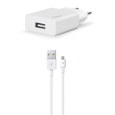 Сетевое зарядное устройство Ttec SmartCharger USB 2А White (2SCS20MB) + кабель microUSB