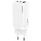 Сетевое зарядное устройство Usams US-CC110 (1USB, 2USB Type-C) 65W PD + QC3.0 White (MTXLOGTL02) + кабель USB-C - Lightning