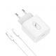 Сетевое зарядное устройство для SkyDolphin SC38T (USB TYPE-Cx2.4A) White (MZP-000182) + кабель Lightning