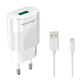 Сетевое зарядное устройство Grand-X (1xUSB 2.1А) White (CH-17WL) + кабель Lightning