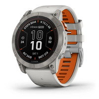 Смарт-часы Garmin Fenix 7X Pro Sapphire Solar Titanium with Grey/Orange Band (010-02778-64)