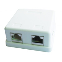 Розетка Cablexpert (NCAC-HS-SMB2) 2хRJ-45, Cat5Е, внешняя, белый