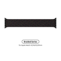 Ремінець Armorstandart Braided Solo Loop для Apple Watch 42mm/44mm/45mm/49mm Black Unity Size 6 (148 mm) (ARM64907)