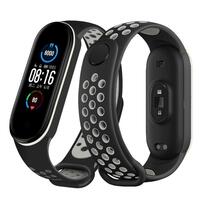 Ремешок BeCover Nike Style для Xiaomi Mi Smart Band 5/Mi Smart Band 6 Black-Gray (705151)