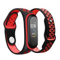 Ремешок BeCover Nike Style для Xiaomi Mi Smart Band 5/Mi Smart Band 6 Black-Red (705153)