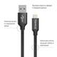 Кабель ColorWay USB - Lightning (M/M), 2.4А, 2м, Black (CW-CBUL007-BK)