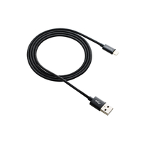 Кабель Canyon USB - Lightning (M/M), 8-pin, обплетення, 1 м, Black (CNE-CFI3B)