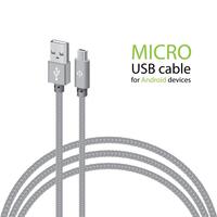 Кабель Intaleo CBGNYM2 USB - micro USB (M/M), 2 м, Grey (1283126477683)