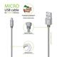 Кабель Intaleo CBGNYM2 USB - micro USB (M/M), 2 м, Grey (1283126477683)