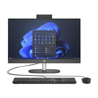 Комп'ютер персональний моноблок HP 240-G10 23.8" FHD IPS AG, Intel N300, 8GB, F512GB, UMA, WiFi, кл+м, 3р, Win11P, чорний