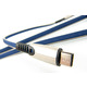 Кабель Dengos USB-USB Type-C 0.25м Blue (PLS-TC-SHRT-PLSK-BLUE)