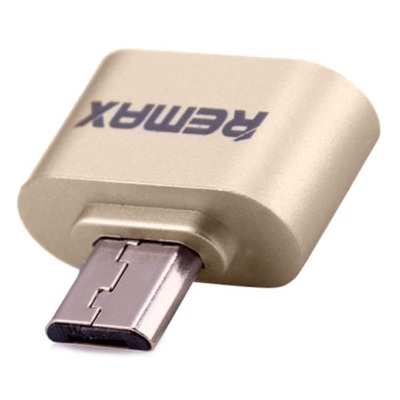 Адаптер Remax RA-OTG microUSB-USB Gold (6954851289784)