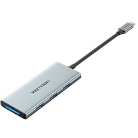 Док-станція USB3.1 Type-C --> HDMI/USB 3.0x3/SD/TF/PD 100W 7-in-1 Vention