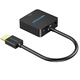 Перехідник HDMI M -> VGA F, 1080P 60Hz, 3,5мм Audio, Micro USB (F) powered, кабель 0,15м Vention