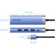 Док-станція USB3.0 --> USB 3.0x3/RJ45/USB-C Hub Blue Aluminum Alloy 5-in-1 Vention