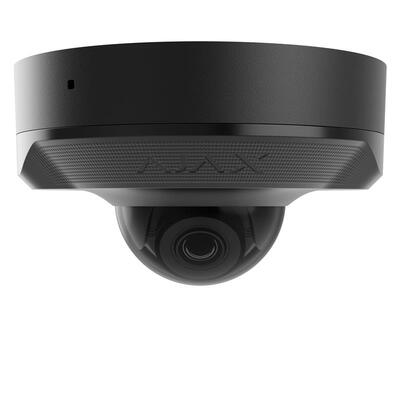 IP-Камера дротова Ajax DomeCam Mini, 5мп, 4мм, Poe, True WDR, IP 65, ІЧ 30м, аудіо, кут огляду 75°до 85°, міні купольна, чорна