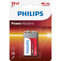 Philips Батарейка Power Alkaline щелочная 6LR61(6LF22, MN1604, MX1604, Крона) блистер, 1 шт