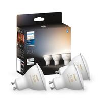 Лампа розумна Philips Hue GU10, 5W(50Вт), 2200K-6500K, Tunable white, ZigBee, Bluetooth, димування, 3шт