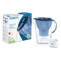 Фильтр-глаза Brita Marella Memo MXPro 2.4л (1.4л очищенной воды) с фильтр-картриджем, синий