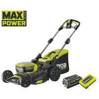 Ryobi Газонокосилка MAX POWER RY36LMX46A-140, 36В, аккумуляторная, бесщеточная, 46см, АКБ 1х4.0Ач