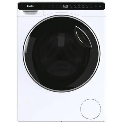 Стиральная машина Haier фронтальная, 5кг, 1200, A+++, 44см, дисплей, инвертор, черный люк, высота 70см, белый