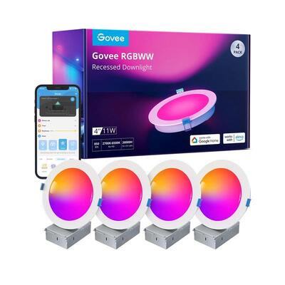 Світильник даунлайт Govee B601B Smart LED Recessed Lights, 2шт, RGBWW, WI-FI/Bluetooth, білий