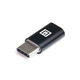 Адаптер REAL-EL micro USB - USB Type-C (F/M), Black (EL123500018)